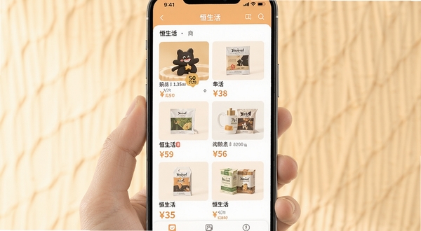 ������APP��Ʒ����ҳ�棬�ֻ���Ļչʾ��Ʒ����Ʒ���񲼾֣�����Ϊ���ůɫ������������ͻ����ƷͼƬ��۸��ǩ�����ֺ�����ﳡ��