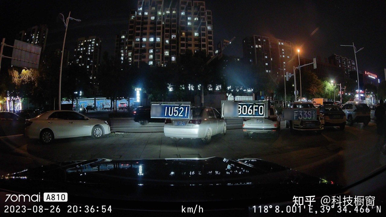 行车智拍App夜间拍摄清晰度及防抖效果细节展示