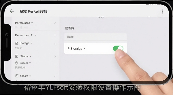 ԣ���YLFsoft��װȨ�����ò���ʾ��ͼ������Ϊ�ֻ���Ļ��ʾȨ�޹������棬�û���ָ���ڵ���洢Ȩ�޿��أ�����Ϊǳ��ɫϵͳ���÷�񣬻���������