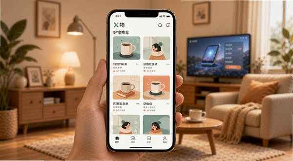 ����չʾX�����������棬��������Ϊһ�������ֻ�����Ļ��ʾX��Ӧ����ҳ�ĺ����Ƽ���Ƭ��������Ϊ��ܰ���ִ��Ҿӻ��������ůɫ����ͻ��������Ϣ��Ƽ��е��ںϣ�����ϸ�ڣ���ƽ���廭���