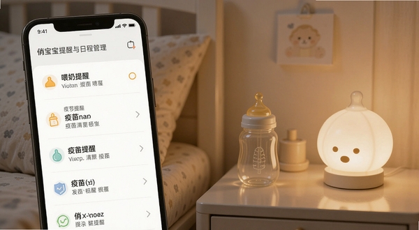 �α����������ճ̹������棬�ֻ���Ļ��ʾι�����ѡ����������б�������Ϊ�峿���һ�������ͷ��ڷ���ƿ��Сҹ�ƣ�������ů������ͻ�����ѹ��ܵ�ʵ�ó���
