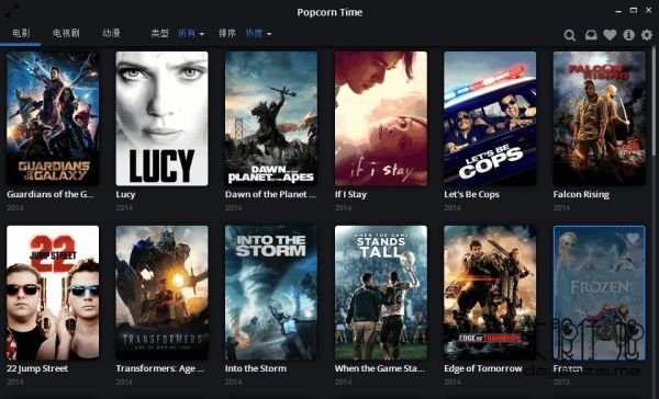 Popcorn Time 6.2.1.7播放器pc版运行截图