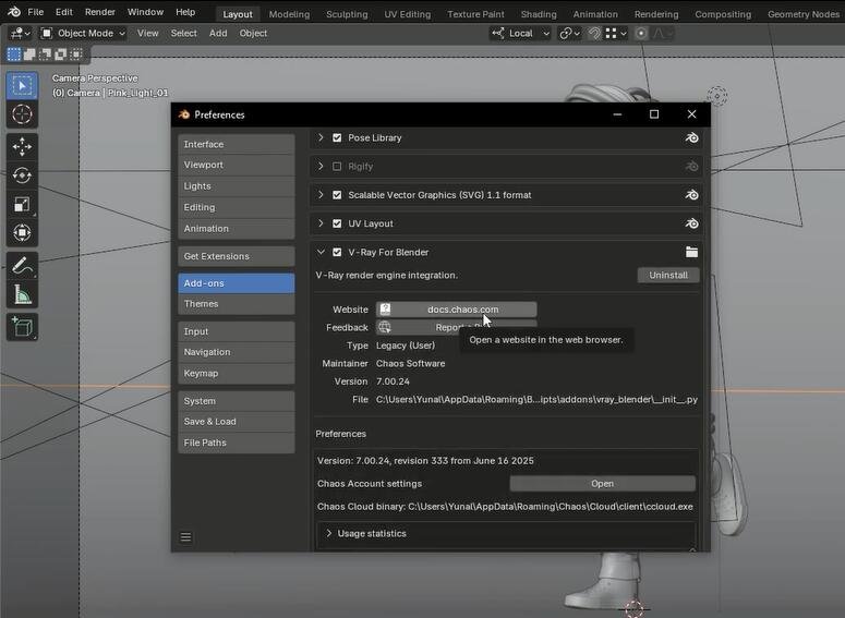 VRay for Blender完整版运行截图