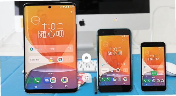 随心呗软件在多款不同尺寸安卓手机上运行展示的合成图,画面中包含大屏手机与小屏手机并排显示同一界面,背景为简洁桌面环境
