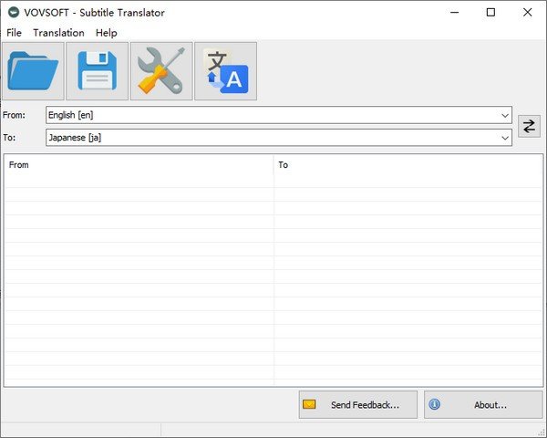 VovSoft Subtitle Translator翻译工具运行截图