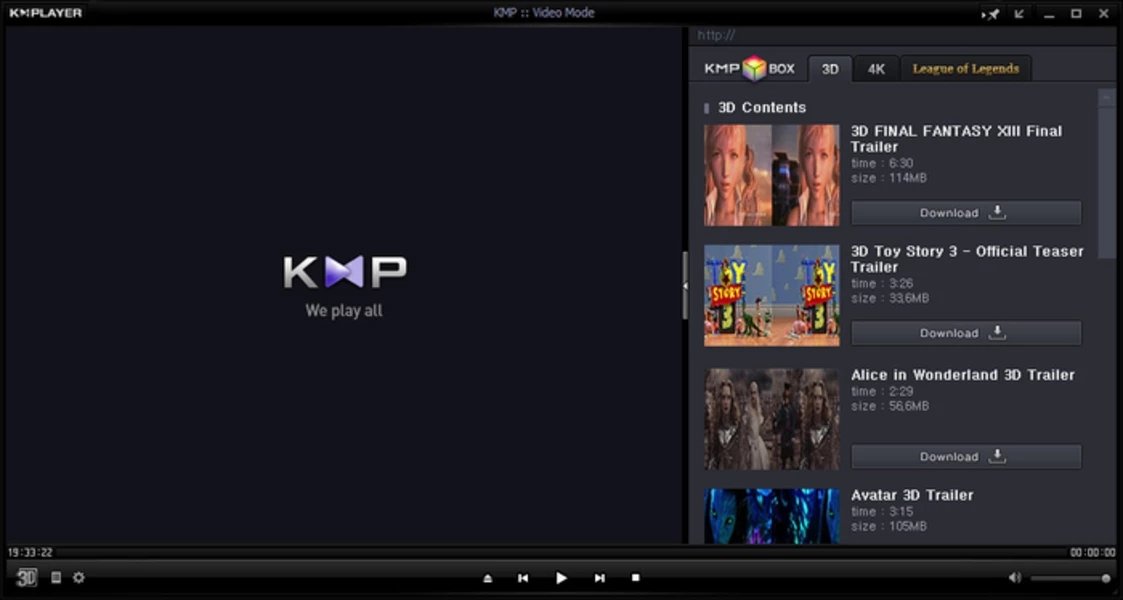 KMPlayer 4.2.3.37中文电脑版运行截图
